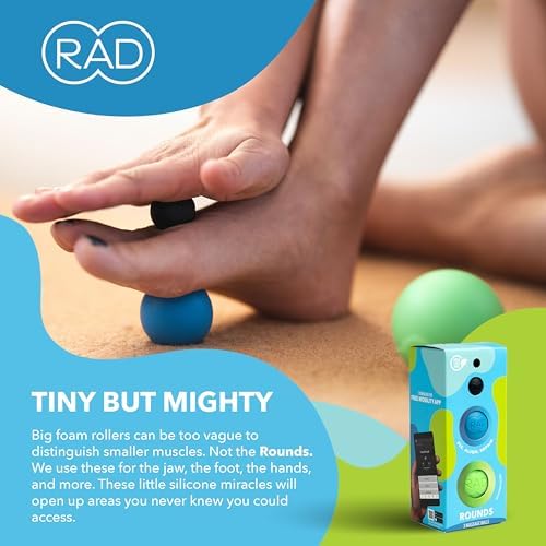 Juego de 3 Pelotas de Masaje RAD Rounds – Pelotas de Terapia para Liberación Miofascial Profunda – Ideal para Pies, Espalda, Cuello, Mandíbula y - imagen 5