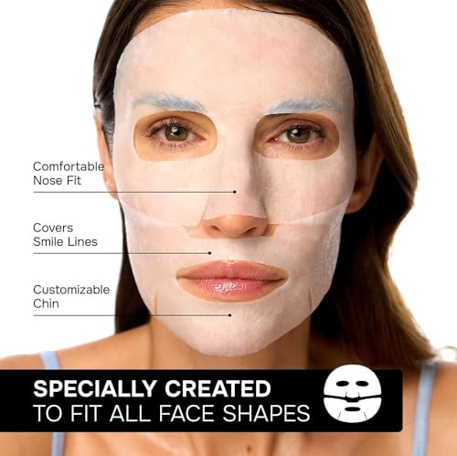 Mascarilla Facial SimplyVital con Retinol y Ácido Hialurónico - Hidratante para la Piel - Mascarillas de Tela T Line y V Line - Paquete de 7 Unidades - imagen 3