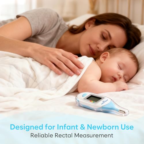 Termómetro Rectal para Bebés Easy@Home con Indicador de Fiebre, Pantalla LCD Clara para Lecturas Rápidas, Punta Suave y Flexible – EMT-027 - imagen 7