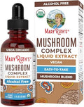 Complejo de Hongos MARYRUTH'S | Melena de León | Cola de Pavo | Reishi | Shiitake | Sin Alcohol | Mezcla Orgánica | No GMO | Vegano | 30 Porciones - imagen 1