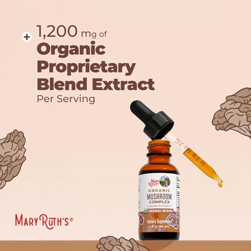 Complejo de Hongos MARYRUTH'S | Melena de León | Cola de Pavo | Reishi | Shiitake | Sin Alcohol | Mezcla Orgánica | No GMO | Vegano | 30 Porciones - imagen 7
