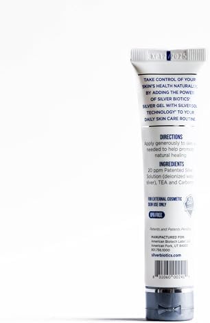 Gel Calmante para la Piel American Biotech Labs Silver Biotics con SilverSol Patente 20 PPM | Versátil 1.5 oz para Confort y Bienestar de la Piel - imagen 3