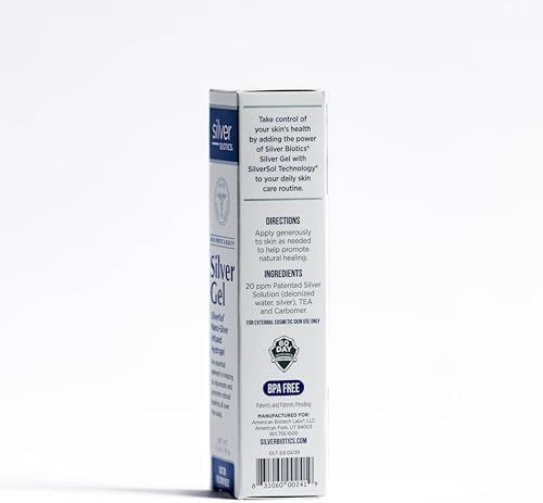 Gel Calmante para la Piel American Biotech Labs Silver Biotics con SilverSol Patente 20 PPM | Versátil 1.5 oz para Confort y Bienestar de la Piel - imagen 7