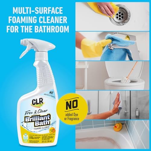 Limpiador Espumoso para Baño CLR Brands® Brilliant Bath, Sin Colorantes ni Fragancias, Elimina Sarro y Manchas de Agua Dura, 26 Oz - imagen 2
