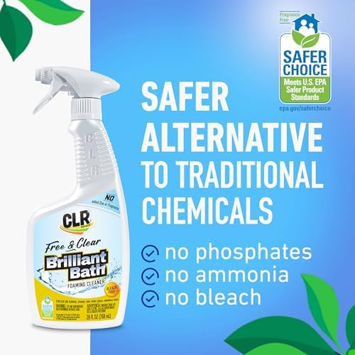 Limpiador Espumoso para Baño CLR Brands® Brilliant Bath, Sin Colorantes ni Fragancias, Elimina Sarro y Manchas de Agua Dura, 26 Oz - imagen 3