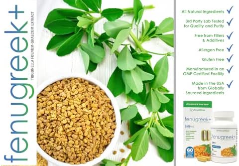 VH Nutrition Fenogreco+ | Cápsulas de Fenogreco Extra Fuerte 1400mg | Suplemento para el Equilibrio Hormonal y Energía | 60 Cápsulas Sin Gluten - imagen 3