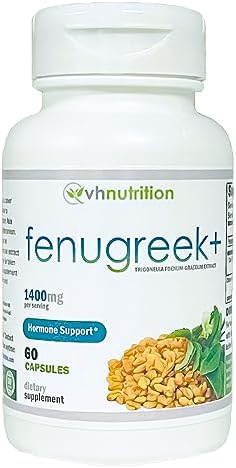 VH Nutrition Fenogreco+ | Cápsulas de Fenogreco Extra Fuerte 1400mg | Suplemento para el Equilibrio Hormonal y Energía | 60 Cápsulas Sin Gluten - imagen 4