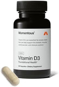Suplemento de Vitamina D3 Momentous - Cápsulas de 5,000 UI para Salud Fundamental - Certificado NSF para Deporte - Sin Gluten - 60 Porciones - imagen 1