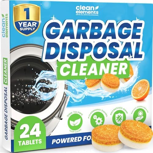 Tabletas Limpiadoras y Desodorantes para Desechos – Paquete XL de 24 Tabletas Espumosas de Cítricos - Eliminador de Olores y Grasa para Desagües y - imagen 1
