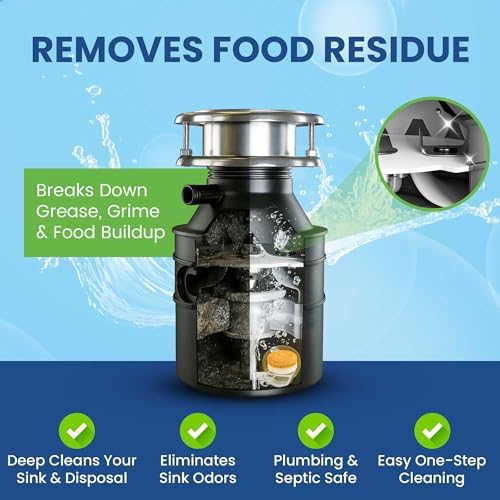 Tabletas Limpiadoras y Desodorantes para Desechos – Paquete XL de 24 Tabletas Espumosas de Cítricos - Eliminador de Olores y Grasa para Desagües y - imagen 3