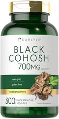 Cápsulas de Black Cohosh Carlyle | 300 Contenido | Fórmula Sin OGM y Libre de Gluten | Suplemento de Extracto de Raíz de Black Cohosh - imagen 1