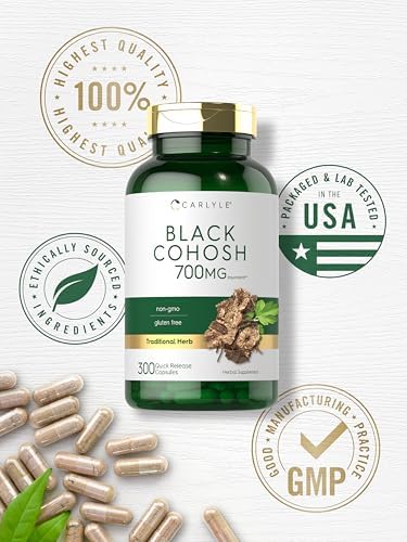 Cápsulas de Black Cohosh Carlyle | 300 Contenido | Fórmula Sin OGM y Libre de Gluten | Suplemento de Extracto de Raíz de Black Cohosh - imagen 6