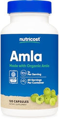 Nutricost Amla 1000mg, 120 Cápsulas Vegetarianas - Certificado CCOF, Orgánico, No Transgénico, Sin Gluten, 60 Porciones - imagen 1