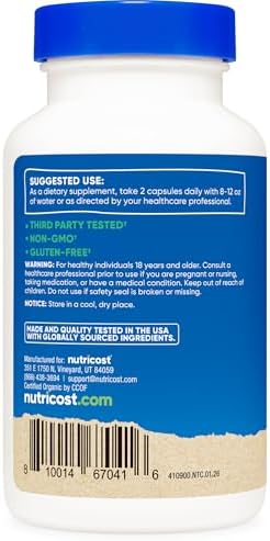 Nutricost Amla 1000mg, 120 Cápsulas Vegetarianas - Certificado CCOF, Orgánico, No Transgénico, Sin Gluten, 60 Porciones - imagen 4