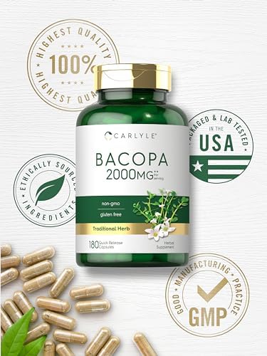 Cápsulas de Bacopa Monnieri Carlyle | 180 Cápsulas | Suplemento Libre de Gluten - imagen 5