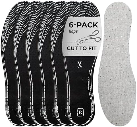 Juego de 6 Plantillas Antiodor con Carbón Absorbente | Insertos para Zapatos | Kaps Odour Stop | Se Pueden Cortar al Tamaño - imagen 1