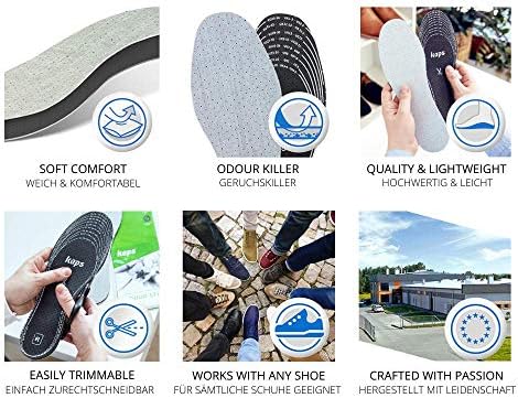 Juego de 6 Plantillas Antiodor con Carbón Absorbente | Insertos para Zapatos | Kaps Odour Stop | Se Pueden Cortar al Tamaño - imagen 4