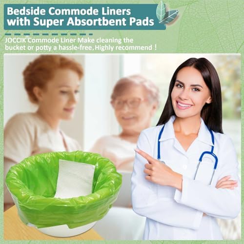 Forros desechables para inodoro portátil con almohadilla superabsorbente, paquete de 50, ajuste universal para sillas de baño estándar. - imagen 2