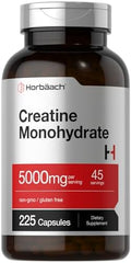 Creatina Monohidratada Horbäach | 5g | 225 Cápsulas | Suplemento Libre de OGM y Gluten - imagen 1