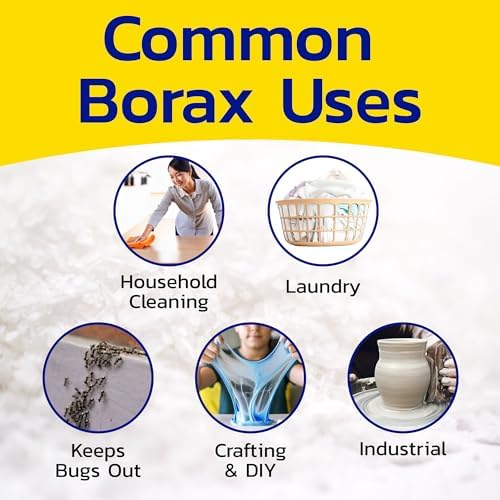 Borax Crudo Banner (2.25 lbs) - 100% Puro, Sin Fragancia, Limpiador Multiusos y Aditivo para Detergente - Limpiador Natural y Quitamanchas - Hecho en - imagen 2