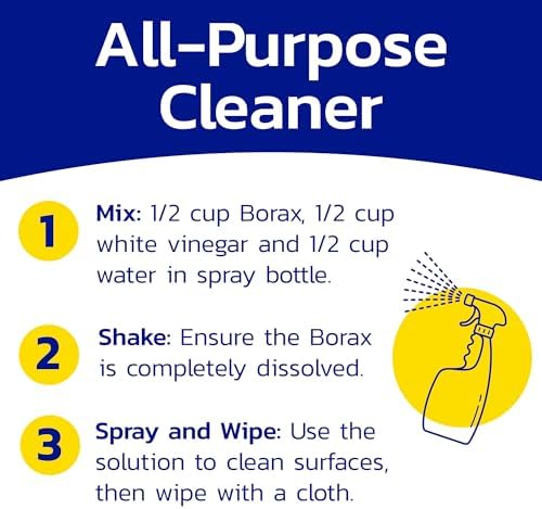 Borax Crudo Banner (2.25 lbs) - 100% Puro, Sin Fragancia, Limpiador Multiusos y Aditivo para Detergente - Limpiador Natural y Quitamanchas - Hecho en - imagen 4