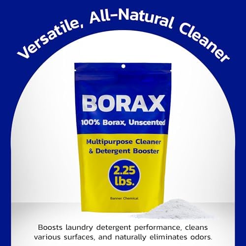 Borax Crudo Banner (2.25 lbs) - 100% Puro, Sin Fragancia, Limpiador Multiusos y Aditivo para Detergente - Limpiador Natural y Quitamanchas - Hecho en - imagen 8
