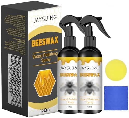 Spray y Restaurador de Cera de Abeja YADUO 2 Piezas, Pulidor y Limpiador Natural para Muebles, 120 ML, Ideal para Madera, Cocina y Cuero - imagen 1