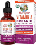 Gotas Líquidas de Vitamina A Orgánica MARYRUTH'S USDA | Suministro para 3 Meses | Salud Ósea para Mayores de 14 Años | 750mcg por Porción | Sin - imagen 1