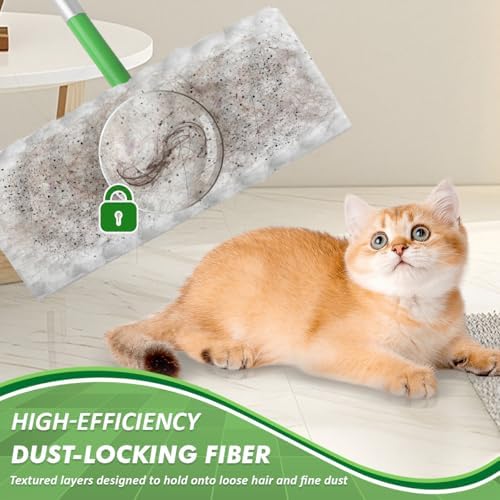 Toallitas Secas de Limpieza GLIMGLINT para Swiffer, Refil desechable para trapeador, 100 piezas, ideales para pisos de madera, pelo de mascotas y - imagen 4