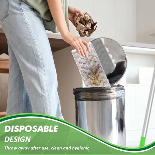 Toallitas Secas de Limpieza GLIMGLINT para Swiffer, Refil desechable para trapeador, 100 piezas, ideales para pisos de madera, pelo de mascotas y - imagen 5