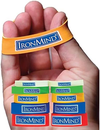 Paquete de 10 bandas Expand-Your-Hand de IronMind: Di adiós al dolor de codo - Previene, rehabilita y reduce el dolor del codo de tenista y túnel - imagen 1