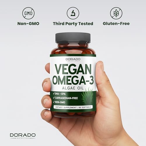 Aceite de Algas Omega 3 Vegano (60 Cápsulas Blandas) DHA EPA de Origen Vegetal - Sostenible, Sin Carragenina, No OGM | Salud del Corazón, Cerebro y - imagen 7