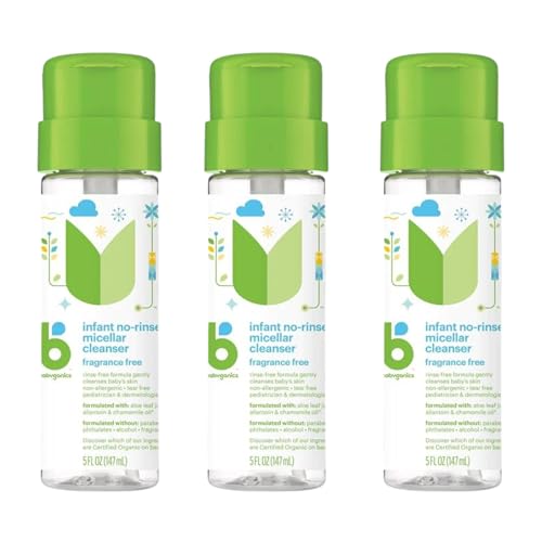 BabyGanics Limpiador Micelar Sin Enjuague para Bebés, 5 Fl Oz (Paquete de 3) - imagen 1