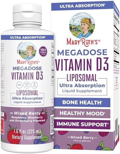 MaryRuth Organics Megadosis de Vitamina D3 Liposomal | 4000 IU | Ultra Absorción | Apoyo Inmunológico | Salud Ósea | Vegano | Sin Azúcar | Sin Gluten - imagen 1