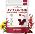 Suplementos Gluvelop Premium de Astaxantina 12mg - Antioxidante Natural de Microalgas para la Piel, Ojos y Salud Inmunológica - No GMO, Triple - imagen 1