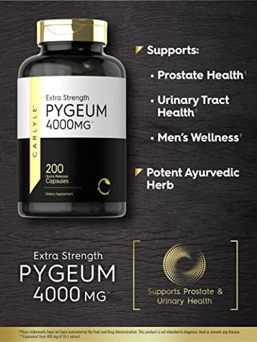 Cápsulas de Corteza de Pygeum Africanum Carlyle | 200 Unidades | Extracto de Alta Potencia | Suplemento No GMO y Libre de Gluten - imagen 3