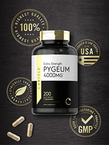 Cápsulas de Corteza de Pygeum Africanum Carlyle | 200 Unidades | Extracto de Alta Potencia | Suplemento No GMO y Libre de Gluten - imagen 5