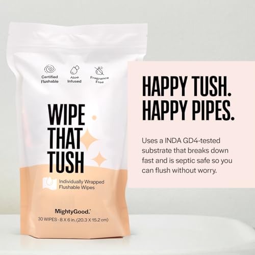 Combo de Viaje Wipe Those Hands & Wipe That Tush - 30 Toallitas Húmedas Desechables y 30 Toallitas Antibacteriales, 60 en Total - Envases Individuales - imagen 5
