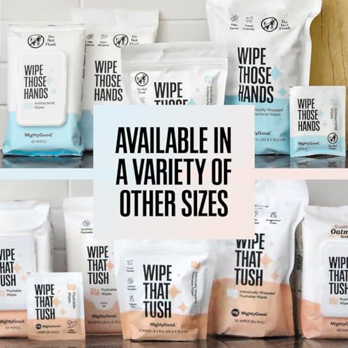 Combo de Viaje Wipe Those Hands & Wipe That Tush - 30 Toallitas Húmedas Desechables y 30 Toallitas Antibacteriales, 60 en Total - Envases Individuales - imagen 7