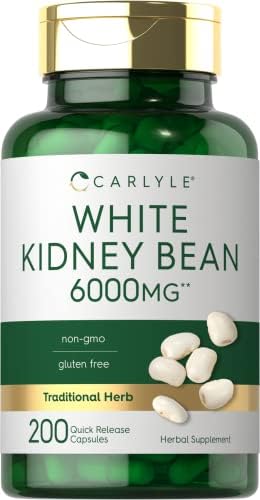 Frijol Blanco Carlyle Kidney | 200 Controles | Extracto No Transgénico y Sin Gluten - imagen 1