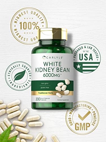 Frijol Blanco Carlyle Kidney | 200 Controles | Extracto No Transgénico y Sin Gluten - imagen 5