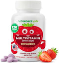 Multivitamínico Infantil con Hierro y Minerales - Tabletas Masticables Sabor Frutas Mixtas - Vegetariano, Sin OGM, Sin Nueces - 120 Tabletas - imagen 1