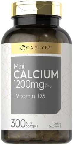 Carlyle Calcio 1200 mg con Vitamina D3 | 300 Softgels | Suplemento No Transgénico y Libre de Gluten - imagen 1