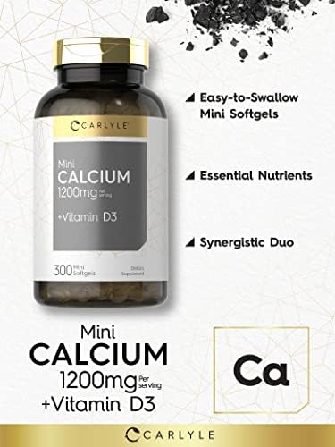 Carlyle Calcio 1200 mg con Vitamina D3 | 300 Softgels | Suplemento No Transgénico y Libre de Gluten - imagen 3
