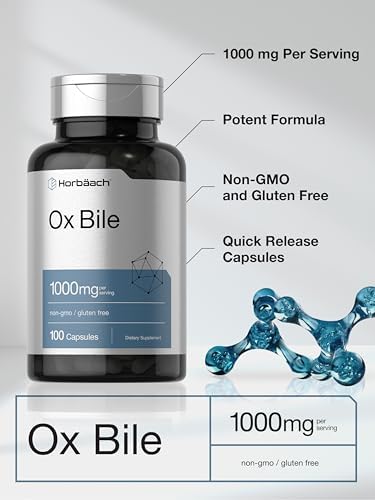 Suplemento de Bile de Buey Horbäach | 1000mg | 100 Cápsulas | Suplemento de Enzimas Digestivas | Sin OGM y Libre de Gluten - imagen 4