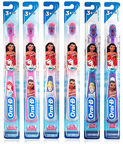 Cepillo de Dientes Oral-B Nueva Princesa para Niñas, Extra Suave, 3 Años+, Pack de 6 (Personajes Variados) - imagen 1