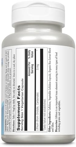 KAL Orotato de Litio 5mg, Suplemento Vegano de Litio para Bienestar y Ánimo, Alta Biodisponibilidad, 180 VegCaps, Garantía de 60 Días - imagen 2