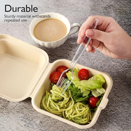 Cuchillos de Plástico Desechables Transparentes, 300 Piezas, Cubiertos Elegantes y Resistentes, Utensilios de Plástico para Fiestas - imagen 3