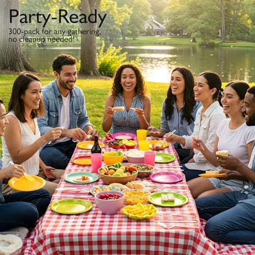 Cuchillos de Plástico Desechables Transparentes, 300 Piezas, Cubiertos Elegantes y Resistentes, Utensilios de Plástico para Fiestas - imagen 7
