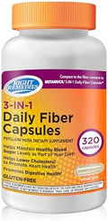 Cápsulas de Fibra Diaria 3 en 1 RIGHT REMEDIES, Psyllium Husk 500mg, Suplemento Dietético a Base de Plantas, (320 Cápsulas), Salud Digestiva - imagen 1